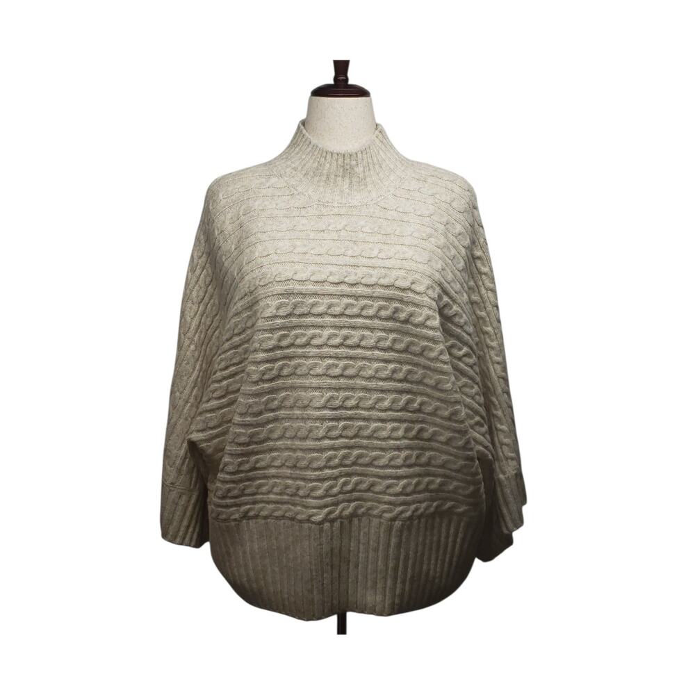 Marc New York 3X Oatmeal Cable Knit Sweater NWT Cozycore Soft Neutral Hygge